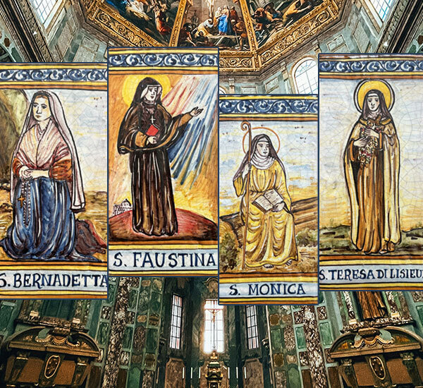Italian Ceramic Saint Tiles