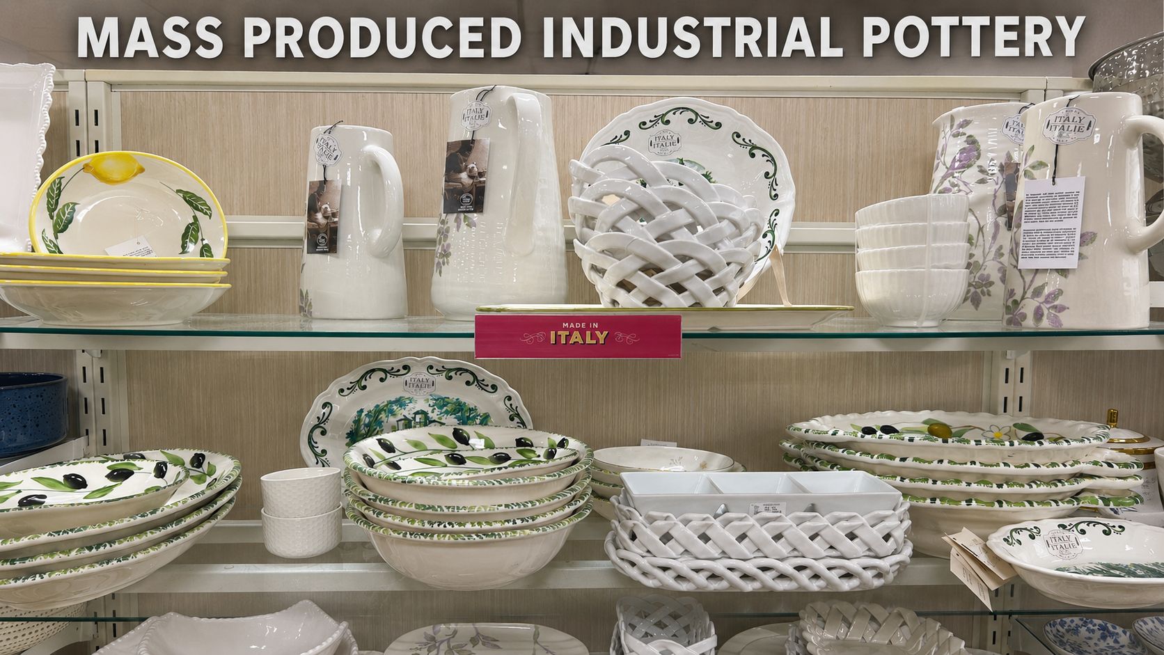 Mass Produced Industrial Italian Pottery Mass Produced Industrial Italian Pottery