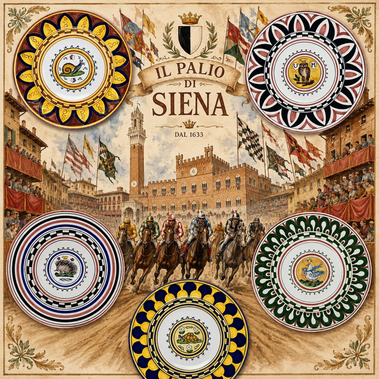 Palio di Siena Italian Ceramics Palio di Siena Italian Ceramics
