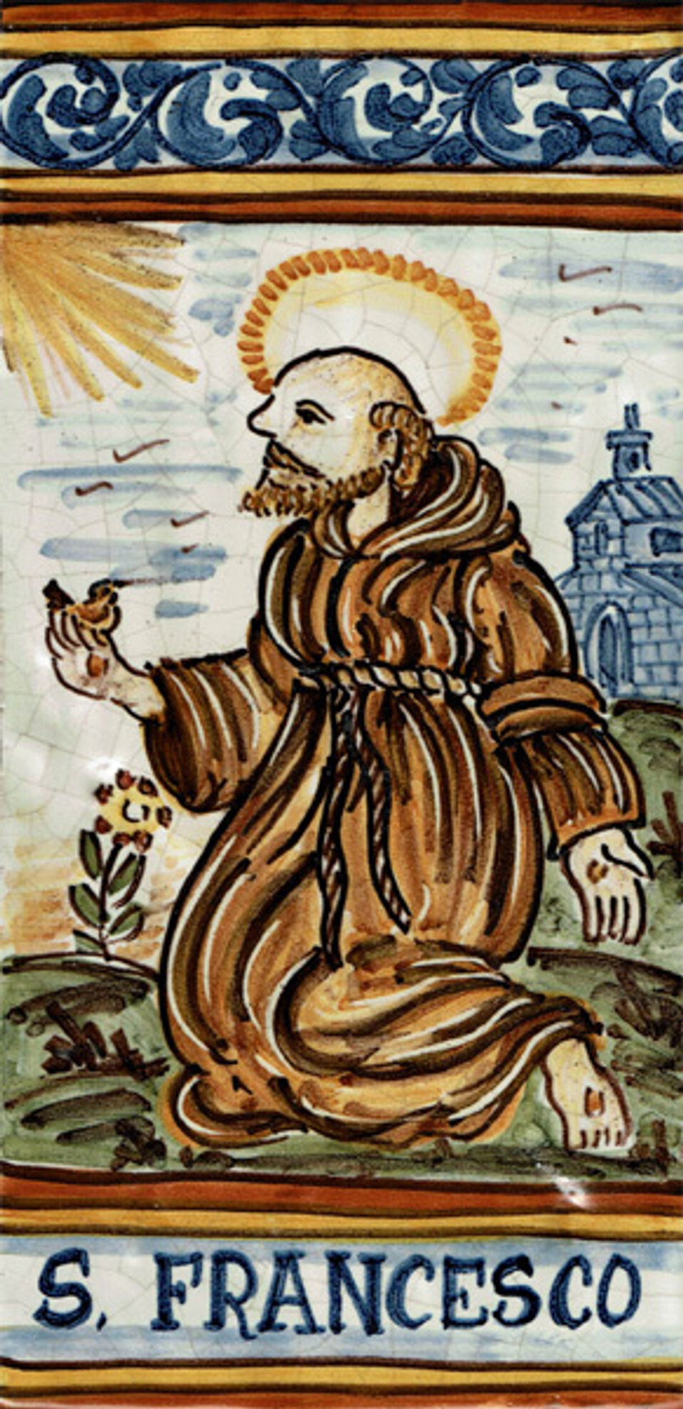 St. Francis of Assisi Italian Ceramic Tile
